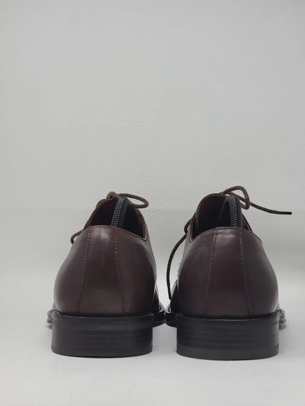 Johnston & Murphy Mens Size 10.5.Dark Brown Leather Derby Square Toe Dress Shoes